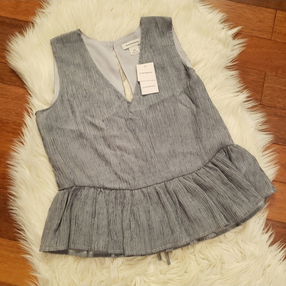 🎖Host Pick🏅⚡️🔽NWT Club Monaco Peplum Top - Picture 7 of 10